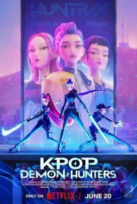 Постер к фильму Кей-поп-охотницы на демонов онлайн бесплатно в 720р и HD